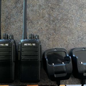 Retevis walkie-talkies with charging bases (set if 2)